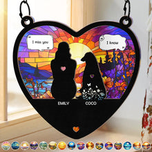 Load image into Gallery viewer, I Miss You I Know Pet Lovers Memorial Pet - Personalized Window Hanging Suncatcher Ornament Window Hanging Suncatcher HeartfulPaws