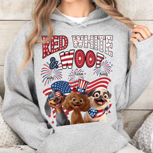 Load image into Gallery viewer, Red White Woof - Personalized Shirt Shirt HeartfulPaws