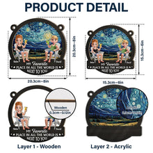 Load image into Gallery viewer, Couple You And Me We Got This Beach Lake Campsite View - Personalized Window Hanging Suncatcher Ornament Window Hanging Suncatcher HeartfulPaws