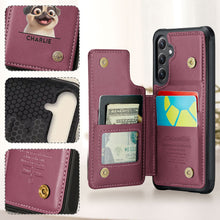 Load image into Gallery viewer, Dog Mom - Personalized Leather Flip Wallet Phone Case Leather Flip Wallet Phone Case HeartfulPaws