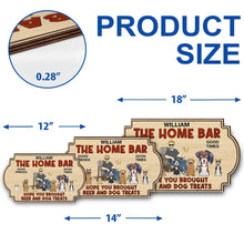 Load image into Gallery viewer, Hope You Brought Alcohol And Dog Treats Couples Funny Cartoon Dog - Personalized Custom Shaped Wood Sign Wood Shaped Sign HeartfulPaws