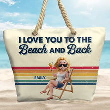Load image into Gallery viewer, Girls Trip Besties Beach Vacation - Personalized Beach Bag Beach Bag HeartfulPaws