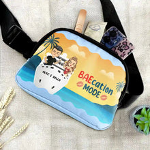 Load image into Gallery viewer, Baecation Mode Couples - Personalized Crossbody Belt Bag Crossbody Belt Bag HeartfulPaws