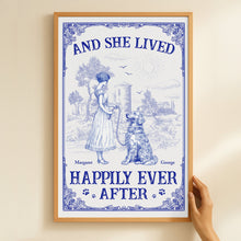 Load image into Gallery viewer, And She Lived Happily Ever After Dog Toile De Jouy - Personalized Poster Poster HeartfulPaws