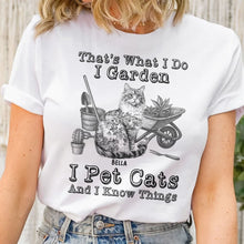 Load image into Gallery viewer, I Garden I Pet Cats - Cat Toile De Jouy Style - Personalized Shirt Shirt HeartfulPaws