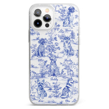 Load image into Gallery viewer, Dog Lover Gifts Toile De Jouy Dog Custom Breeds - Personalized Clear Phone Case Clear Phone Case HeartfulPaws