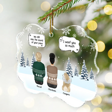 Load image into Gallery viewer, I Miss You - Christmas Memorial Gift For Pet Lovers, Dog Mom, Dog Dad, Cat Mom, Cat Dad - Personalized Medallion Acrylic Ornament Acrylic Ornament HeartfulPaws