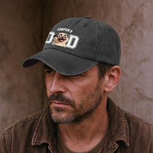 Load image into Gallery viewer, Dog Dad Dog Mom - Personalized Distressed Denim Cap Distressed Denim Cap HeartfulPaws