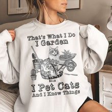 Load image into Gallery viewer, I Garden I Pet Cats - Cat Toile De Jouy Style - Personalized Shirt Shirt HeartfulPaws