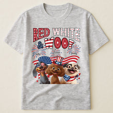 Load image into Gallery viewer, Red White Woof - Personalized Shirt Shirt HeartfulPaws