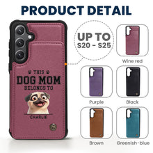 Load image into Gallery viewer, Dog Mom - Personalized Leather Flip Wallet Phone Case Leather Flip Wallet Phone Case HeartfulPaws