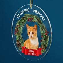 Load image into Gallery viewer, Custom Photo In Loving Memory - Christmas, Memorial Gift For Family, Pet Lovers - Personalized Circle Acrylic Ornament Acrylic Ornament HeartfulPaws