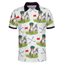 Load image into Gallery viewer, Golf & Dog Lovers - Favorite Caddy Dog Dad Gifts - Personalized Photo Polo Shirt Polo Shirt HeartfulPaws