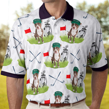 Load image into Gallery viewer, Golf & Dog Lovers - Favorite Caddy Dog Dad Gifts - Personalized Photo Polo Shirt Polo Shirt HeartfulPaws