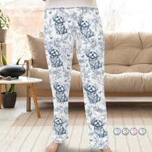 Load image into Gallery viewer, Chinoiserie Toile Dog - Personalized Pajama Pants Pajama Pants HeartfulPaws