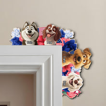 Load image into Gallery viewer, Summer In The Corner Dog Lovers - Personalized Door Corner Wood Sign Door Corner Wood Sign HeartfulPaws