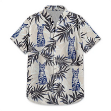 Load image into Gallery viewer, Custom Photo Pencil Drawing Palm Leaf Vacation Vibe - Personalized Hawaiian Shirt Hawaiian Shirt HeartfulPaws
