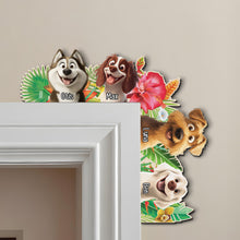 Load image into Gallery viewer, Summer In The Corner Dog Lovers - Personalized Door Corner Wood Sign Door Corner Wood Sign HeartfulPaws