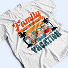 Load image into Gallery viewer, Family Vacation 3D Effect - Personalized T Shirt T-shirt HeartfulPaws