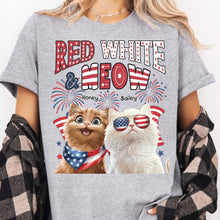 Load image into Gallery viewer, Red White Meow - Personalized Shirt Shirt HeartfulPaws