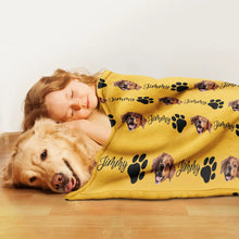 Load image into Gallery viewer, Custom Photo Pet Dog Cat Face - Personalized Pet Blanket Pet Blanket HeartfulPaws