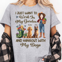 Load image into Gallery viewer, I Just Want To Work In My Garden And Hangout With My Dogs - Personalized Shirt Shirt HeartfulPaws