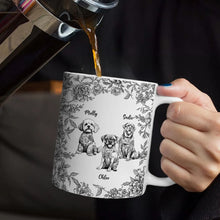 Load image into Gallery viewer, Chinoiserie Toile Dog - Personalized White Edge-to-Edge Mug Mug HeartfulPaws