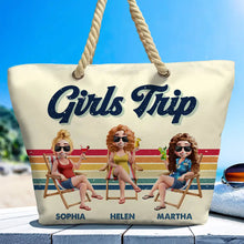 Load image into Gallery viewer, Girls Trip Besties Beach Vacation - Personalized Beach Bag Beach Bag HeartfulPaws