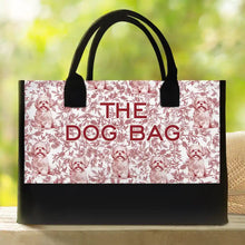 Load image into Gallery viewer, The Dog Bag Chinoiserie Toile - Personalized Canvas Tote Bag Canvas Tote Bag HeartfulPaws