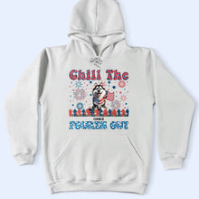 Load image into Gallery viewer, Stars And Stripes Chill The Fourth Out - Personalized T Shirt T-shirt HeartfulPaws
