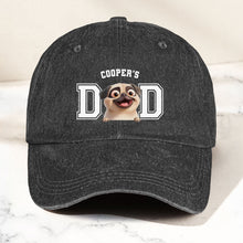 Load image into Gallery viewer, Dog Dad Dog Mom - Personalized Distressed Denim Cap Distressed Denim Cap HeartfulPaws