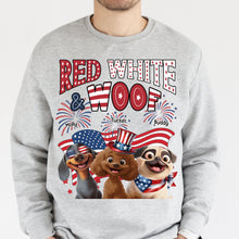 Load image into Gallery viewer, Red White Woof - Personalized Shirt Shirt HeartfulPaws