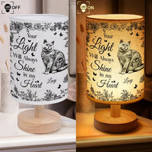 Load image into Gallery viewer, Your Light Will Always Shine In My Heart Memorial Dog Cat - Personalized Fabric Lamp Fabric Lamp HeartfulPaws