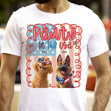 Load image into Gallery viewer, Pawty In The Usa - Personalized Shirt Shirt HeartfulPaws