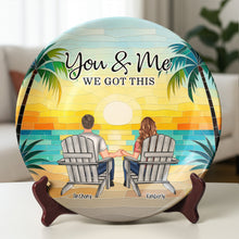 Load image into Gallery viewer, Mosaic Style You & Me We Got This New Version - Personalized Ceramic Plate Ceramic Plate HeartfulPaws