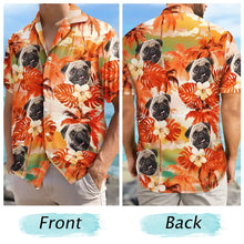 Load image into Gallery viewer, Custom Photo Beach Summer Tropical Fun Face Vacation Vibe - Personalized Hawaiian Shirt Hawaiian Shirt HeartfulPaws