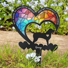 Load image into Gallery viewer, You Were My Favorite Hello & My Hardest Goodbye Dog Loss - Personalized Metal Garden Stake Printed Metal Garden Stake HeartfulPaws