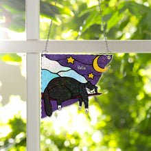 Load image into Gallery viewer, Cat Sleeping - Personalized Window Corner Suncatcher Window Corner Suncatcher HeartfulPaws