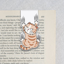 Load image into Gallery viewer, Falling Cat - Personalized Magnetic Bookmark Magnetic Bookmark HeartfulPaws
