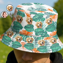 Load image into Gallery viewer, Custom Photo Tropical Pet Family Face - Personalized Bucket Hat Bucket Hat HeartfulPaws