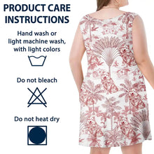 Load image into Gallery viewer, Chinoiserie Toile Dog Tropical Pattern - Personalized Sleeveless Tank Dress Sleeveless Tank Dress HeartfulPaws