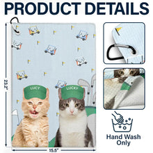 Load image into Gallery viewer, Custom Photo Funny Dog Cat - Personalized Golf Towel Golf Towel HeartfulPaws