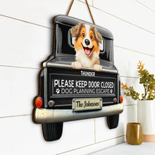 Load image into Gallery viewer, Cats Planning Escape Truck 3D Effect - Personalized Custom Shaped Wood Sign Wood Shaped Sign HeartfulPaws