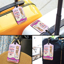 Load image into Gallery viewer, Just A Girl Boy Who Loves Traveling - Birthday Gift For Him, Her, Vacation Lovers - Personalized Luggage Tag Luggage Tag HeartfulPaws
