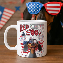 Load image into Gallery viewer, Red White Woof - Custom Independence Day Gift Set For Pet Parents Shirt And Mug HeartfulPaws