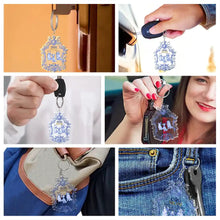 Load image into Gallery viewer, Toile De Jouy Dog Mom - Personalized Acrylic Keychain Acrylic Keychain HeartfulPaws