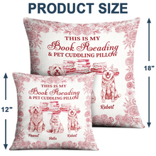 Load image into Gallery viewer, Just A Girl Who Loves Books & Pets Toile De Jouy Pattern - Personalized Pillow Pillow HeartfulPaws