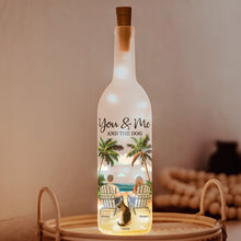 Load image into Gallery viewer, You & Me And The Dog - Personalized Bottle Lamp Bottle Lamp HeartfulPaws