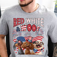 Load image into Gallery viewer, Red White Woof - Personalized Shirt Shirt HeartfulPaws