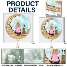 Load image into Gallery viewer, I'll Miss You For The Rest Of Mine - Personalized Rainbow Suncatcher With Crystal Ball Prism Rainbow Suncatcher & Crystal HeartfulPaws